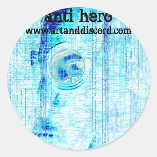 目のステッカーに私を見る ラウンドシール (正面)