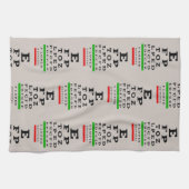 目のチャー   トの磁石バッジ キッチンタオル (横)