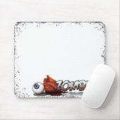 目のハートのゾンビのマウスパッド マウスパッド (マウス)