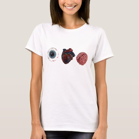 目のハートの頭脳 Tシャツ (正面)