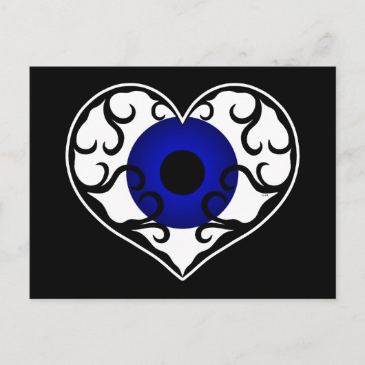 目のハート ポストカード (正面)