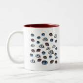 目のパターン名前をカスタムする ツートーンマグカップ (左)