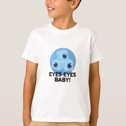 目のベビーおもしろいアイス眼球プン Tシャツ (正面)