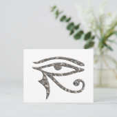 目のホルス – シルバー ポストカード (スタンド正面)