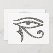 目のホルス – シルバー ポストカード (正面/裏面)