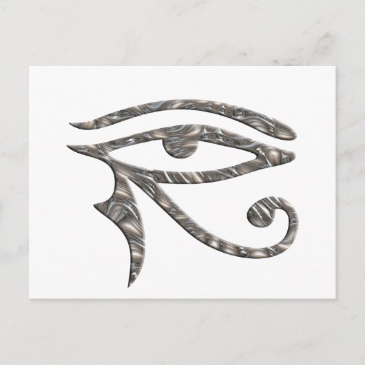 目のホルス – シルバー ポストカード (正面)
