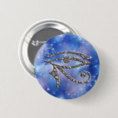 目のホルス – シルバー 缶バッジ (正面&裏面)