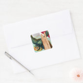 目のホルダー、抽象芸術デジタルコラージュ スクエアシール (封筒)