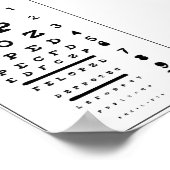 目のポスターチャートあなたのビジョンのポスタープリントをテスト ポスター (角)