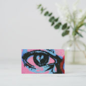 目のメーキャップアーティスト 名刺 (スタンド正面)