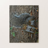 目のリス白熱［赤熱］光を放つル ジグソーパズル (縦)