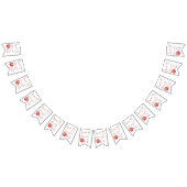 目のリンゴ子供の誕生日パーティー バンティングフラッグ (全)