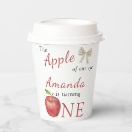 目のリンゴ子供の誕生日パーティー 紙コップ