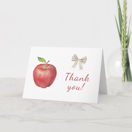 目のリンゴ赤ちゃんシャワーサンキューカード サンキューカード (正面)