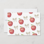 目のリンゴ赤ちゃんシャワーサンキューカード サンキューカード (裏面)