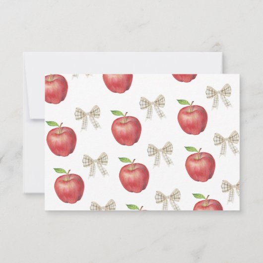 目のリンゴ赤ちゃんシャワーサンキューカード サンキューカード (裏面)