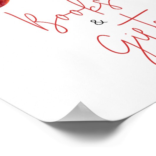 目のリンゴ赤ちゃんシャワー本とギフト ポスター (角)