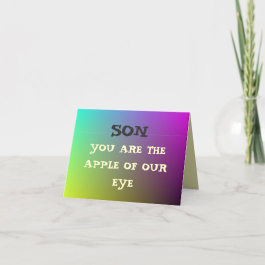 「目のリンゴ」卒業カード カード (正面)