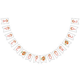 目のリンゴ！赤ちゃんシャワーの装飾 バンティングフラッグ