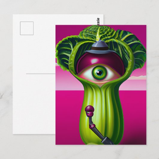 目のレタス ポストカード (正面/裏面)