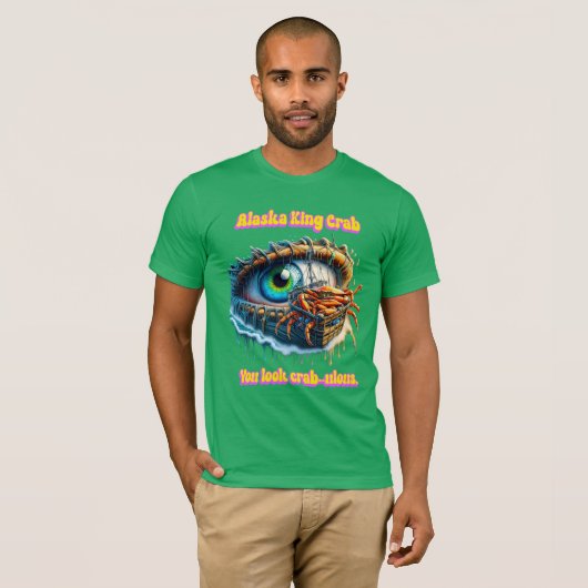 目の中のカニの巣穴をごまかす深さ Tシャツ (正面フル)