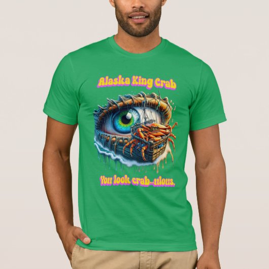 目の中のカニの巣穴をごまかす深さ Tシャツ (正面)