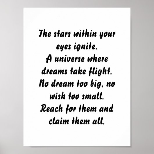 目の中のスター感動的ズミニ詩 ポスター (正面)