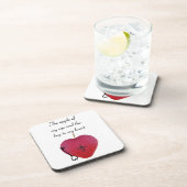 目の中のリンゴとハートへの鍵 コースター (右側)