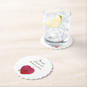 目の中のリンゴとハートへの鍵 ペーパーコースター (インサイチュ)