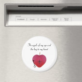 目の中のリンゴとハートへの鍵 マグネット (インサイチュ (食洗機))