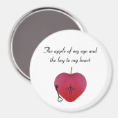 目の中のリンゴとハートへの鍵 マグネット (正面/裏面)