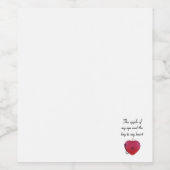 目の中のリンゴとハートへの鍵 ワインラベル (シングルラベル)