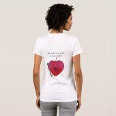 目の中のリンゴとハートへの鍵 Tシャツ (裏面フル)