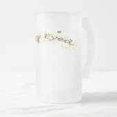 目の付いたシンプルなマグカップ1 フロストグラスビールジョッキ (正面右)