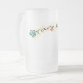 目の付いたシンプルなマグカップ1 フロストグラスビールジョッキ (正面左)