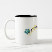 目の付いたシンプルなマグカップ2 ツートーンマグカップ (左)