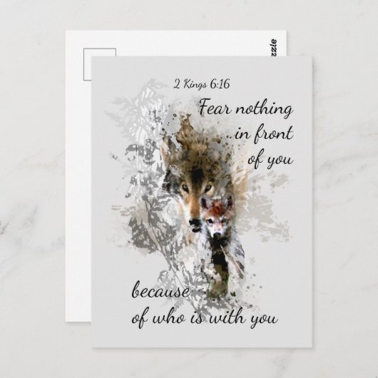 目の前に何も恐れない感動的引用文 ポストカード (正面/裏面)