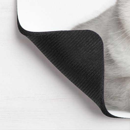 目の前に横たわるブリティッシュ・ショートヘア（2歳） マウスパッド (コーナー)