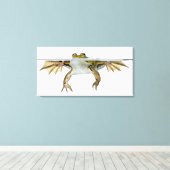 目の前に現れる食用カエルのショット キャンバスプリント (インサイチュ (ウッドフロア))