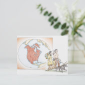 目の前のアメリカ系インド人イラストレーション ポストカード (スタンド正面)