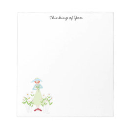 目の前の女の子 ノートパッド