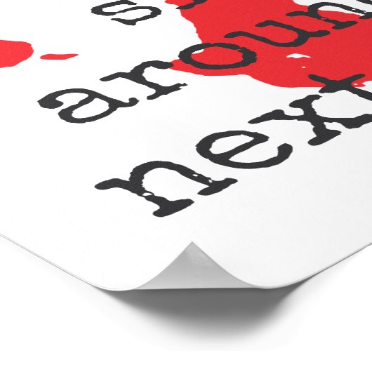 目の前を歩くな – 感動的引用文 ポスター (角)