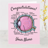 目の図 カード (黄色い花)