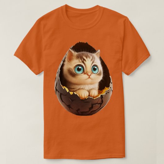 目の大きいかわいい猫2 Tシャツ (デザイン正面)