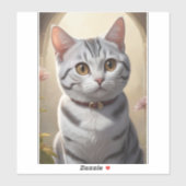 目の大きい可愛いアメリカンショートヘア シール (シート)