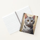 目の大きい可愛いアメリカンショートヘア ノートブック (内部)