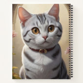 目の大きい可愛いアメリカンショートヘア ノートブック (裏面)