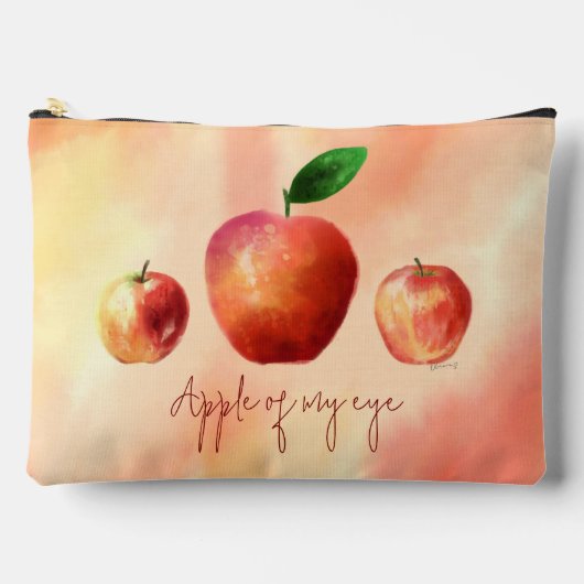 目の大きなアクセサリーポーチのリンゴ アクセサリーポーチ (正面)