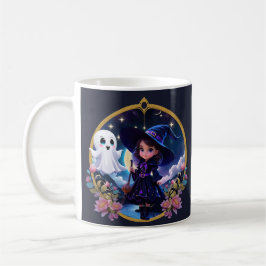 目の大きな小さなきらめく魔女。 コーヒーマグカップ