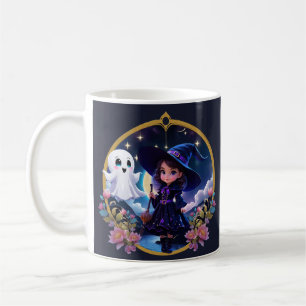 目の大きな小さなきらめく魔女。 コーヒーマグカップ